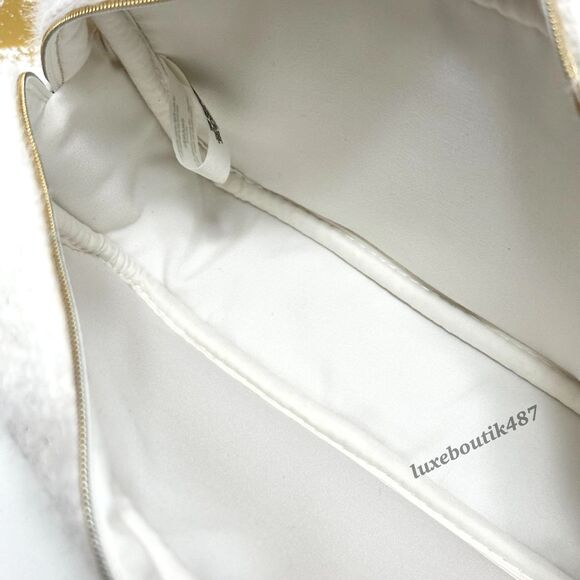 CHANEL HOLIDAY WOVEN MAKEUP LARGE POUCH BAG ONLY 2024 SNOWFLAKE CHARM NEW W/BOX - Picture 5 of 8